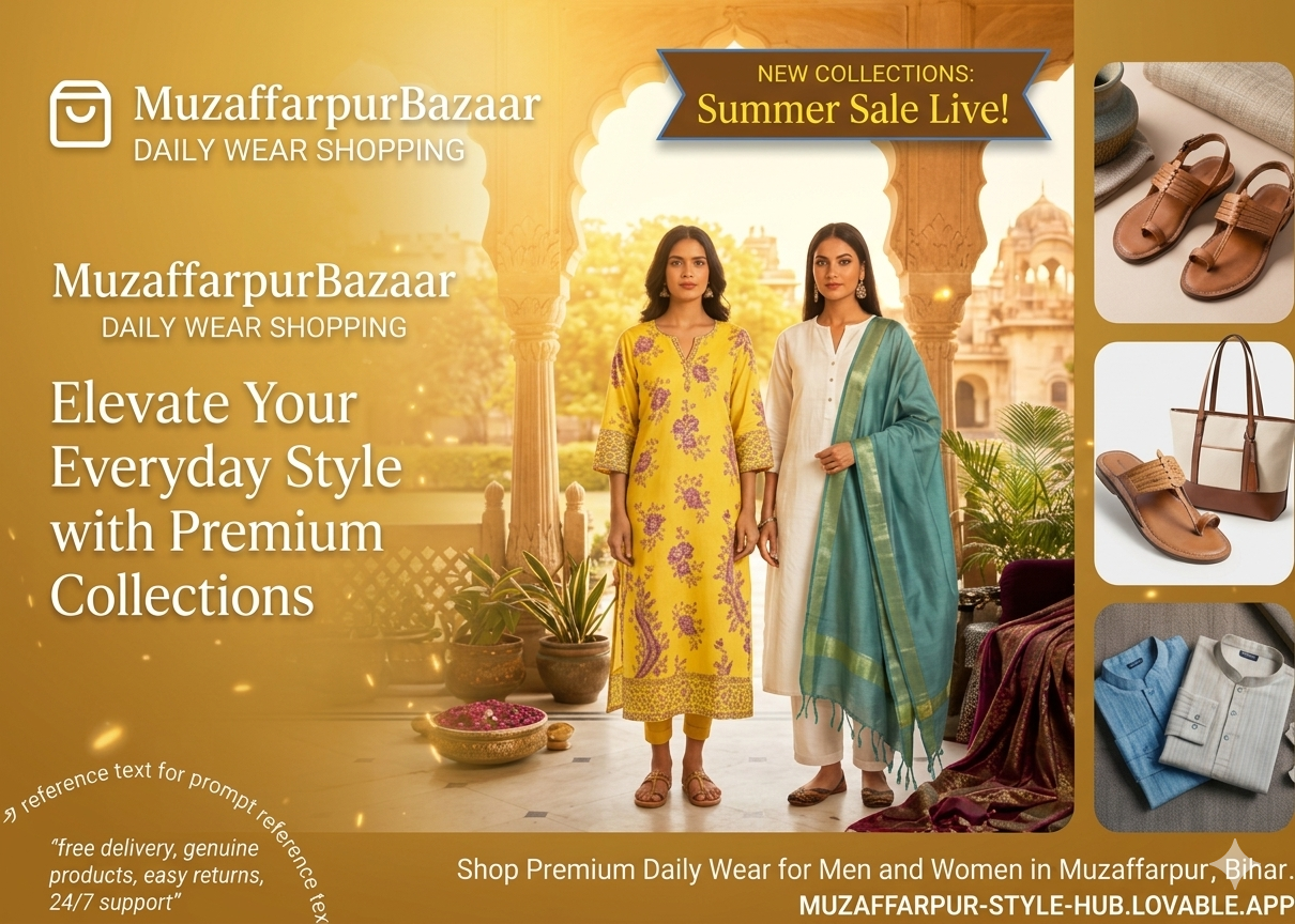 Muzaffarpur Bazaar — Premium daily wear collection banner